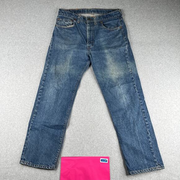 Levi's Other - Levis 505 XX Pants Jeans 36x30 Blue Denim Straight Leg Distressed Mens